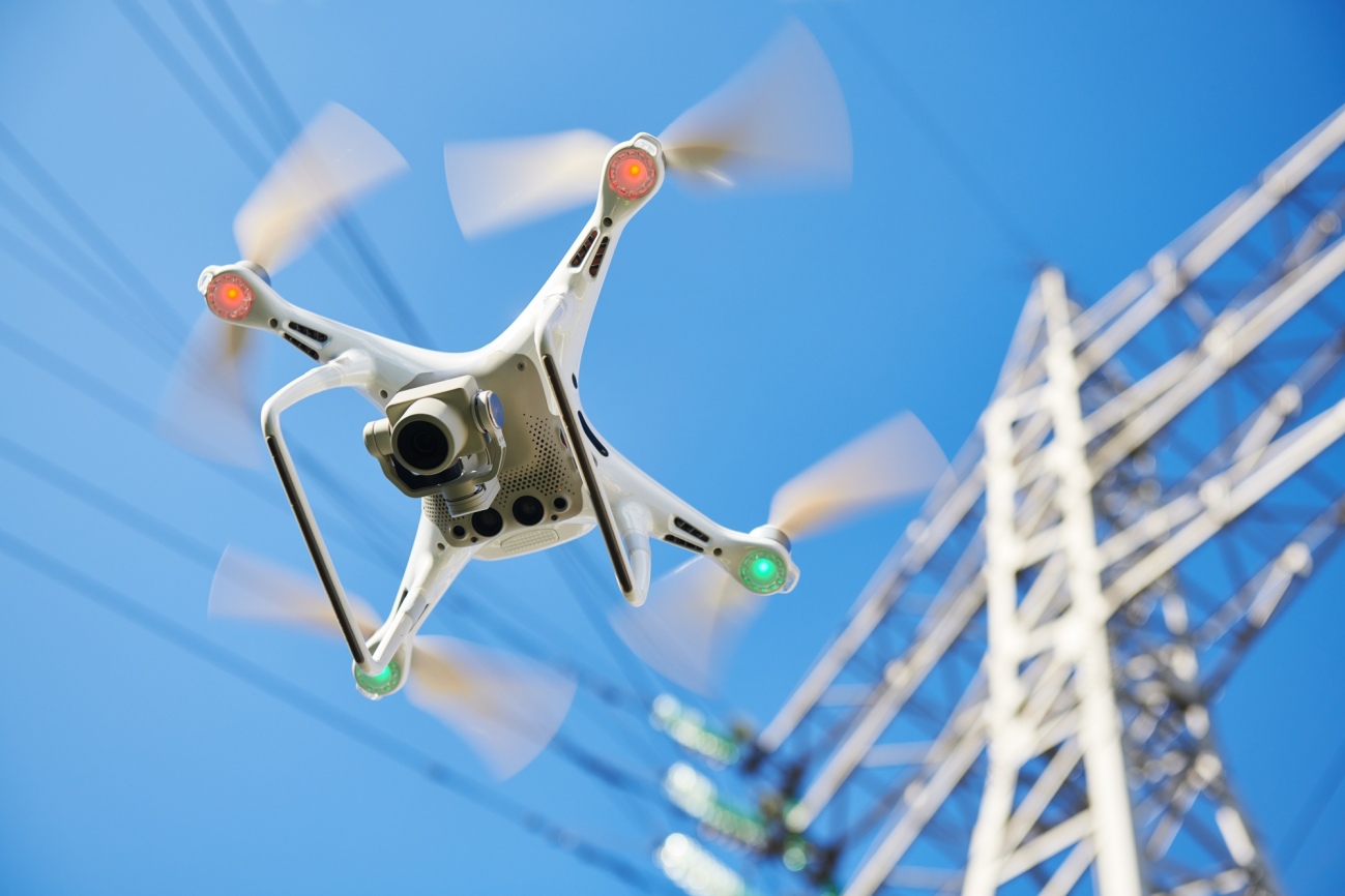 Drones and Transmission Lines Interference